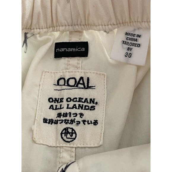 Nanamica Men's Easy Shorts‎ Cream Hawaiian Japan Floral Size 30 New $430 - Picture 5 of 11